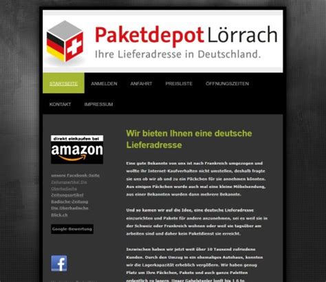 Paketdepot Lörrach Öffnungszeiten .